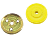 (22a) Pulley 1" Dia, No Boss 3 hole (4) SOLID BRASS