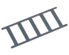 (6920-05) Steel Ladder, 2-1/2" x 1" Wide, 5 Hole