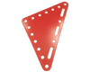 (77c) Triangular Plate 7x7 Hole, Rigid, Slotted RED