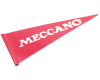 (NPEN) Metal Meccano Pennant, As original. Red on Yellow.