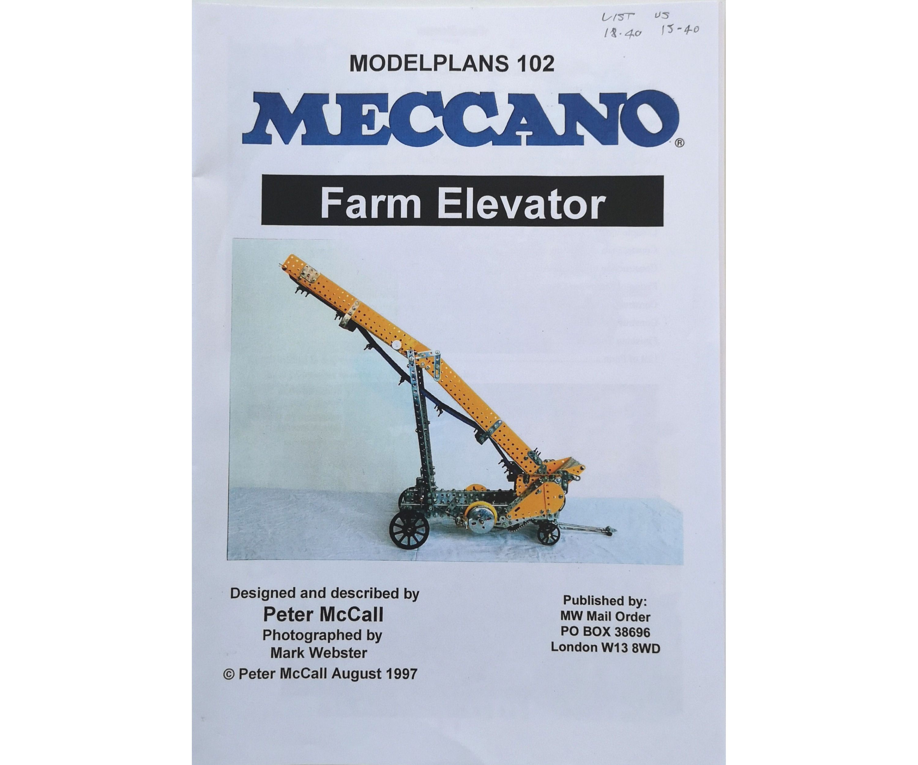 LOT 0174 - MODEL PLAN 102, FARM ELEVATOR