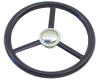 (185a) Steering Wheel, 2-1/2" Dia, Ble/Blk as avail. No zinc cap