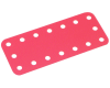 (194f) Plastic Plate, 7 x 3 Hole, Red