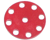 (217a) Wheel Disc 1-1/4" Dia, Original "X" Series, 8h Hole, Obsolete, RED
