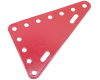 (77b) Triangular Plate 5x7 Hole, Rigid, Slotted, RED