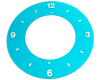 (253) Clock Face (no numerals), Blue Plastic (Clock Kit)