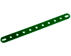 (2sxy) Slotted Strip, 19h. End holes. Green.