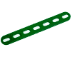 (3ss) Slotted Strip, 7 Hole, All Holes Slotted. MED GREEN