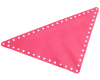 (465) Triangular Fabric Plate, Red