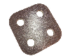 (505r) Insulated, Plate, 2 x 2 round Holes