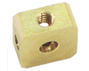 (59c) Collar 1/2" Square, Tapped 4 WAY, bRass