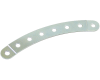 (89b) Curved Strip, ORIGINAL LIGHT GREEN, 8 Hole 4", Stepped, Reasonable condition