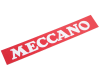 (NPP) Mecc. type Plastic Nameplate c6-1/2" x 1". White on red.