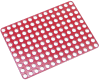 (X433) \"X\" Series Flat Plate, 10x14 Hole, 2-1/2\" x 3-1/2\", RED